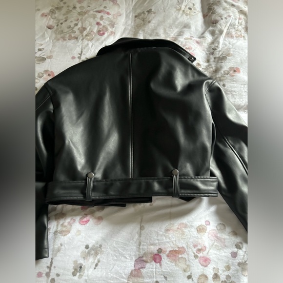Dynamite 80s Faux Leather Biker Jacket - Picture 3 of 4